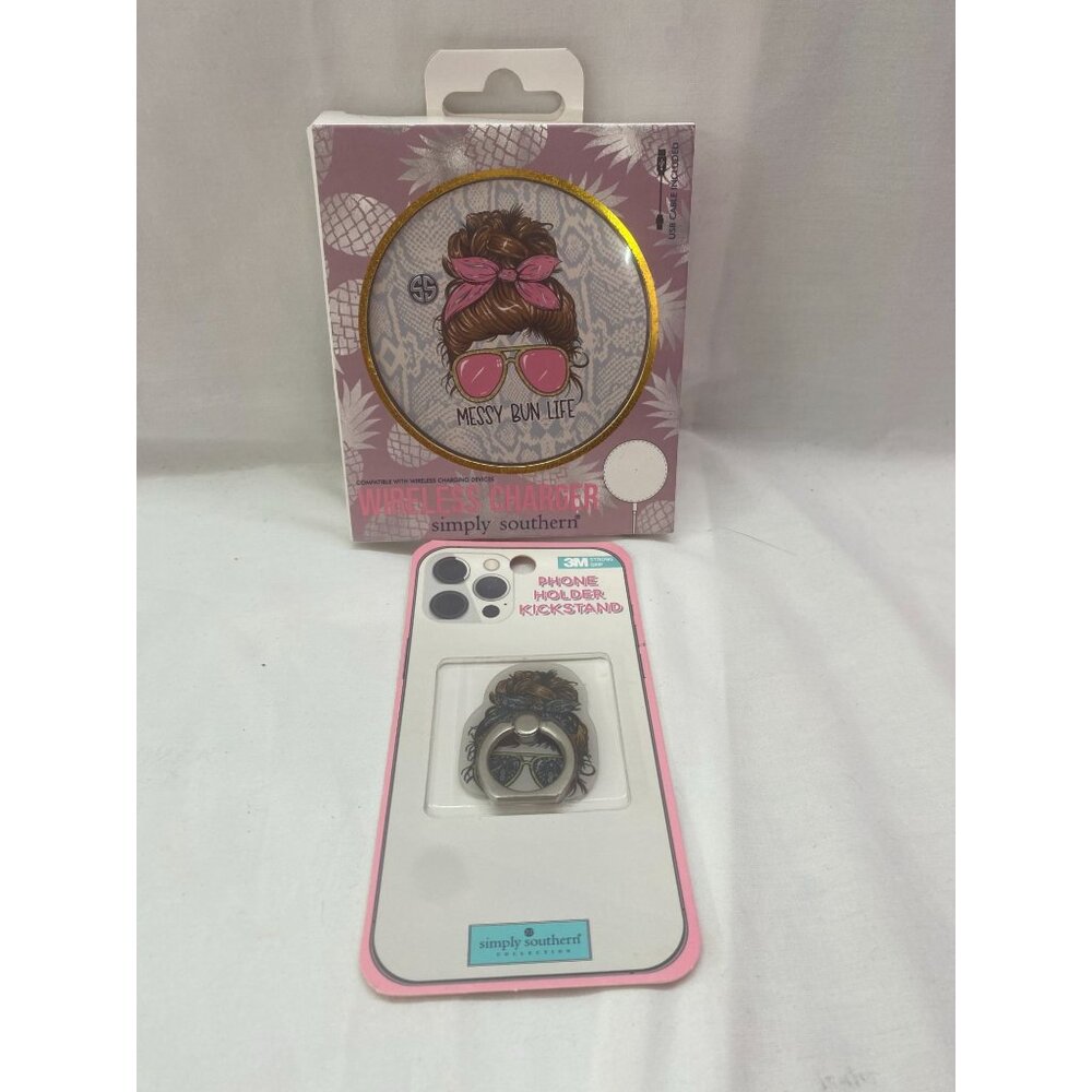 Simply Southern Messy Bun Life Wireless Charger & Phone Holder Kickstand